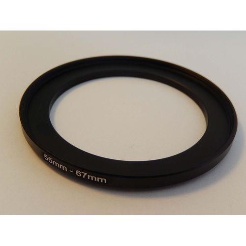vhbw Bague d'adaptation de filtre Step-Up de 55 mm vers 67 mm pour objectif d'appareil photo - Adaptateur, métal, noir