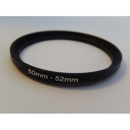 vhbw Bague d'adaptation de filtre Step-Up de 50 mm vers 52 mm pour objectif d'appareil photo - Adaptateur, métal, noir