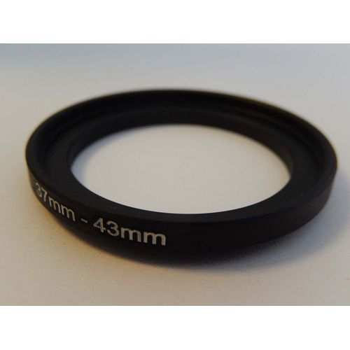 vhbw Bague d'adaptation de filtre Step-Up de 37 mm vers 43 mm pour objectif d'appareil photo - Adaptateur, métal, noir