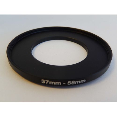vhbw Bague d'adaptation de filtre Step-Up de 37 mm vers 58 mm pour objectif d'appareil photo - Adaptateur, métal, noir