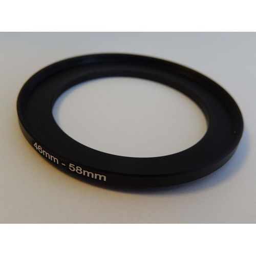 vhbw Bague d'adaptation de filtre Step-Up de 46 mm vers 58 mm pour objectif d'appareil photo - Adaptateur, métal, noir