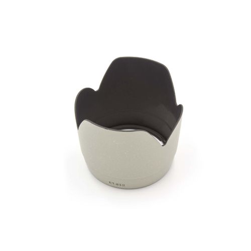 vhbw Pare-soleil compatible avec Canon EF 70-200mm f/2, 8 L USM Objectif 77mm - Cache gris, plastique, tulipe