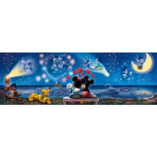 Puzzle Panorama Disney : Mickey Et Minnie Promenade En Amoureux - 1000 Pieces