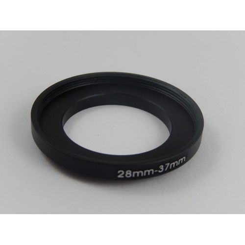 vhbw Bague d'adaptation de filtre Step-Up de 28 mm vers 37 mm pour objectif d'appareil photo - Adaptateur, métal, noir