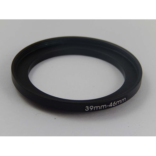 vhbw Bague d'adaptation de filtre Step-Up de 39 mm vers 46 mm pour objectif d'appareil photo - Adaptateur, métal, noir