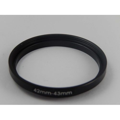 vhbw Bague d'adaptation de filtre Step-Up de 42 mm vers 43 mm pour objectif d'appareil photo - Adaptateur, métal, noir