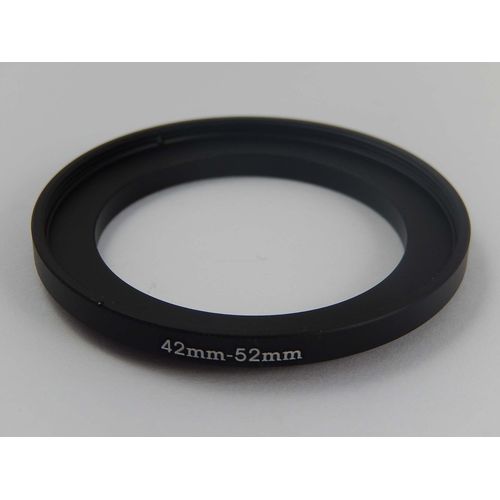 vhbw Bague d'adaptation de filtre Step-Up de 42 mm vers 52 mm pour objectif d'appareil photo - Adaptateur, métal, noir