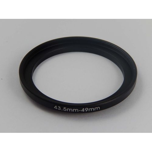 vhbw Bague d'adaptation de filtre Step-Up de 43,5 mm vers 49 mm pour objectif d'appareil photo - Adaptateur, métal, noir