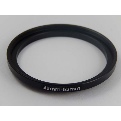 vhbw Bague d'adaptation de filtre Step-Up de 48 mm vers 52 mm pour objectif d'appareil photo - Adaptateur, métal, noir