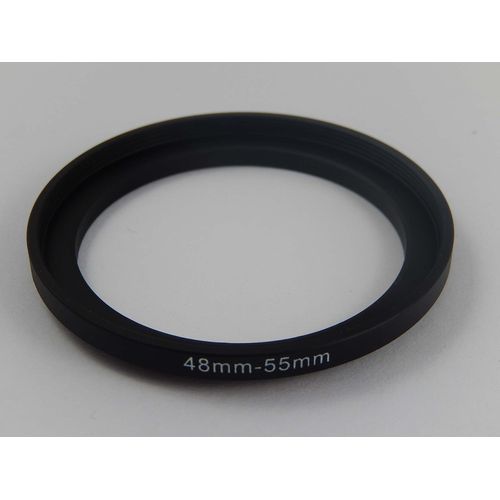 vhbw Bague d'adaptation de filtre Step-Up de 48 mm vers 55 mm pour objectif d'appareil photo - Adaptateur, métal, noir