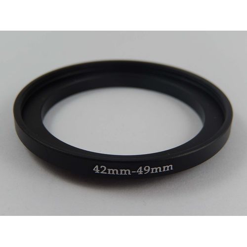 vhbw Bague d'adaptation de filtre Step-Up de 42 mm vers 49 mm pour objectif d'appareil photo - Adaptateur, métal, noir