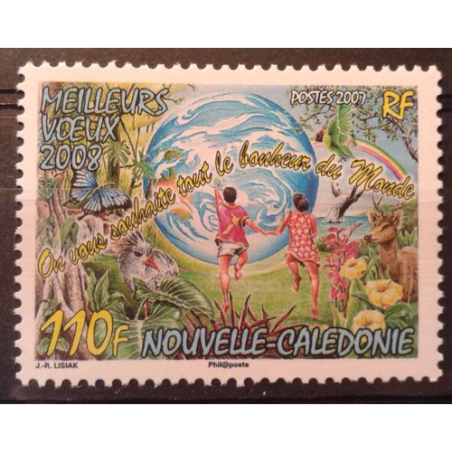 Timbre France Nouvelle-Calédonie 2007 Yvert Et Tellier N°1032 Meilleurs Voeux 2008 Neuf**