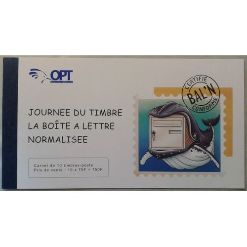 Carnet 10 Timbres France Nouvelle-Calédonie 2007 Yvert Et Tellier N°C1007 Journée Du Timbre La Boîte À Lettre Normalisée Bal'n Neuf