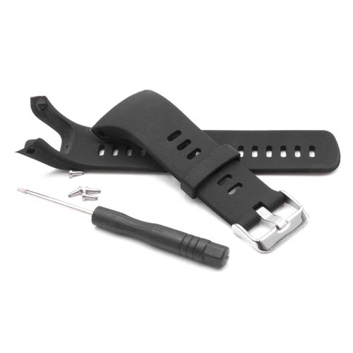 Vhbw Bracelet 12cm + 9cm Compatible Avec Suunto Spartan Trainer Wrist Hr Montre Connectée - Silicone Noir