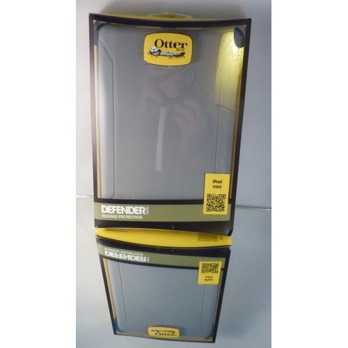 Coque Anti Choc Otterbox Defender Pour Ipad, Couleur: Glacier Gris / Blanc , Smartphone: Ipad Mini 1/2/3