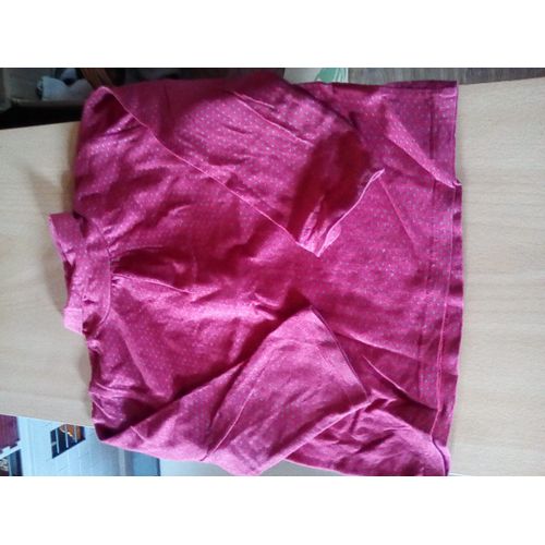 Sous-Pull Fille 24 Mois Rouge À Pois Fermeture Pression Dos