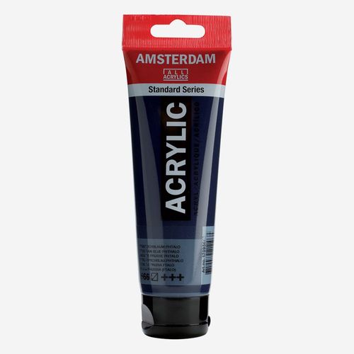 Tube De 120ml Amsterdam Acrylique Couleur Bleu De Prusse Phthalo