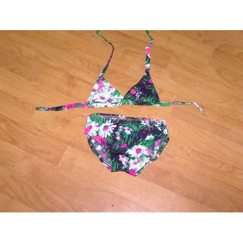 Maillot De Bain Darina 2 Pièces 8 Ans Noir Vert Rose Blanc