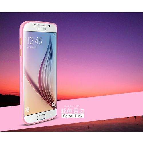 Love Mei Coque Bumper Aluminium Ultra Leger Pour Iphone Samsung, Couleur: Rose Pink, Smartphone: Galaxy S6 G920