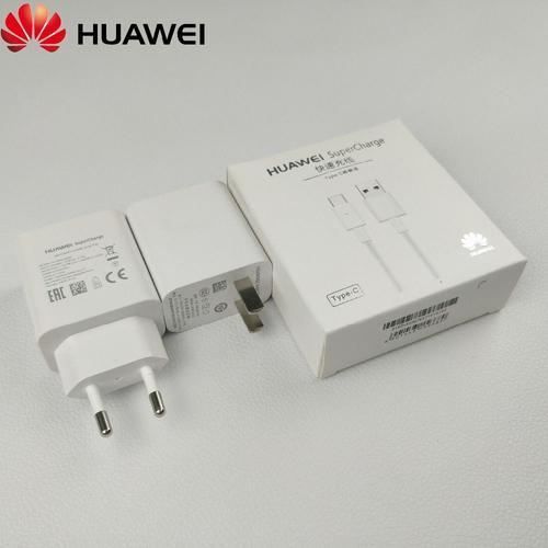 Huawei P20 Booster Chargeur D'Origine Compagnon 9 P10 P10 Pro Ue Us Mur 5a  Rapide Charge Rapide Adaptateur + Usb Type-C Câble