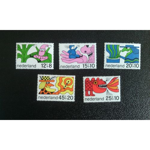 Timbre Pays-Bas ( Hollande ) Yt 877 A 881 Séries: Timbres Pour Enfants - Année Des Handicapés 1968