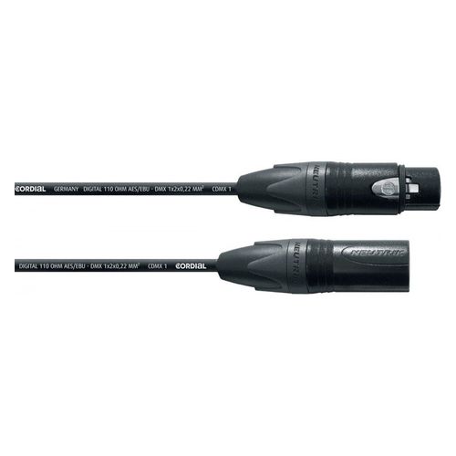 Cordial CDX20-1 - Câble DMX - 5 points - 3 connectés - XLR mâle-XLR femelle 20 m