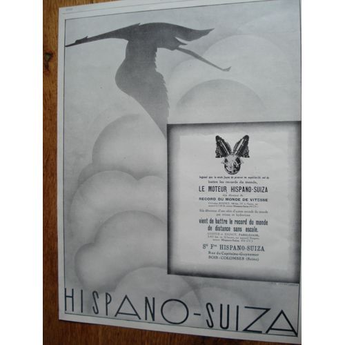 Publicité Année 1926 Automobile Hispano-Suiza Vient De Battre Le Re Cord Du Monde De Distance Sans Escale