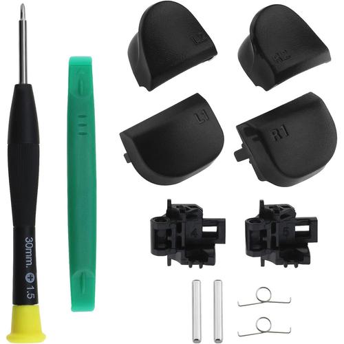 Store Ensemble De 12 Kits De Réparation De Boutons De Déclenchement L1 R1 L2 R2 Compatible Avec Ps5 V1 Boutons D'épaule Du Contrôleur Avec Ressorts Et Cadres De Déclenchement Arbre Tournevis