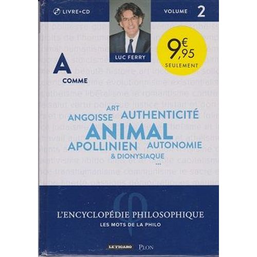 A Comme - Volume 2 - Livre-Cd - Luc Ferry.