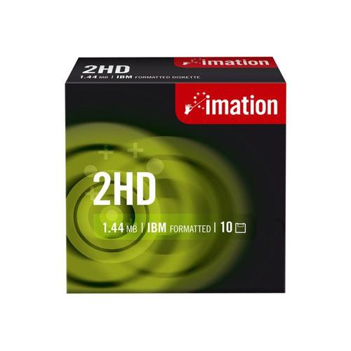 Imation - 10 x disquette - 1.44 Mo - noir - PC