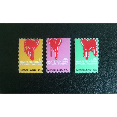 Timbre Pays-Bas ( Hollande ) Yt 917 A 919 Séries: Nations Unies (Nations Unies), 25ème Anniversaire 1970