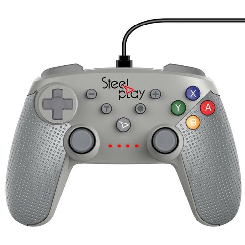 Manette Filaire Grise Steelplay Pour Nintendo Switch