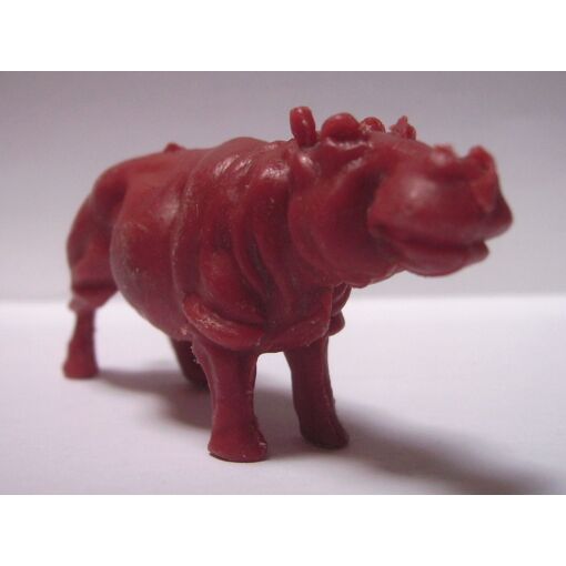 Figurine D’hippopotame En Céramique Multicolore - Déco Vintage Animaux - Bon état