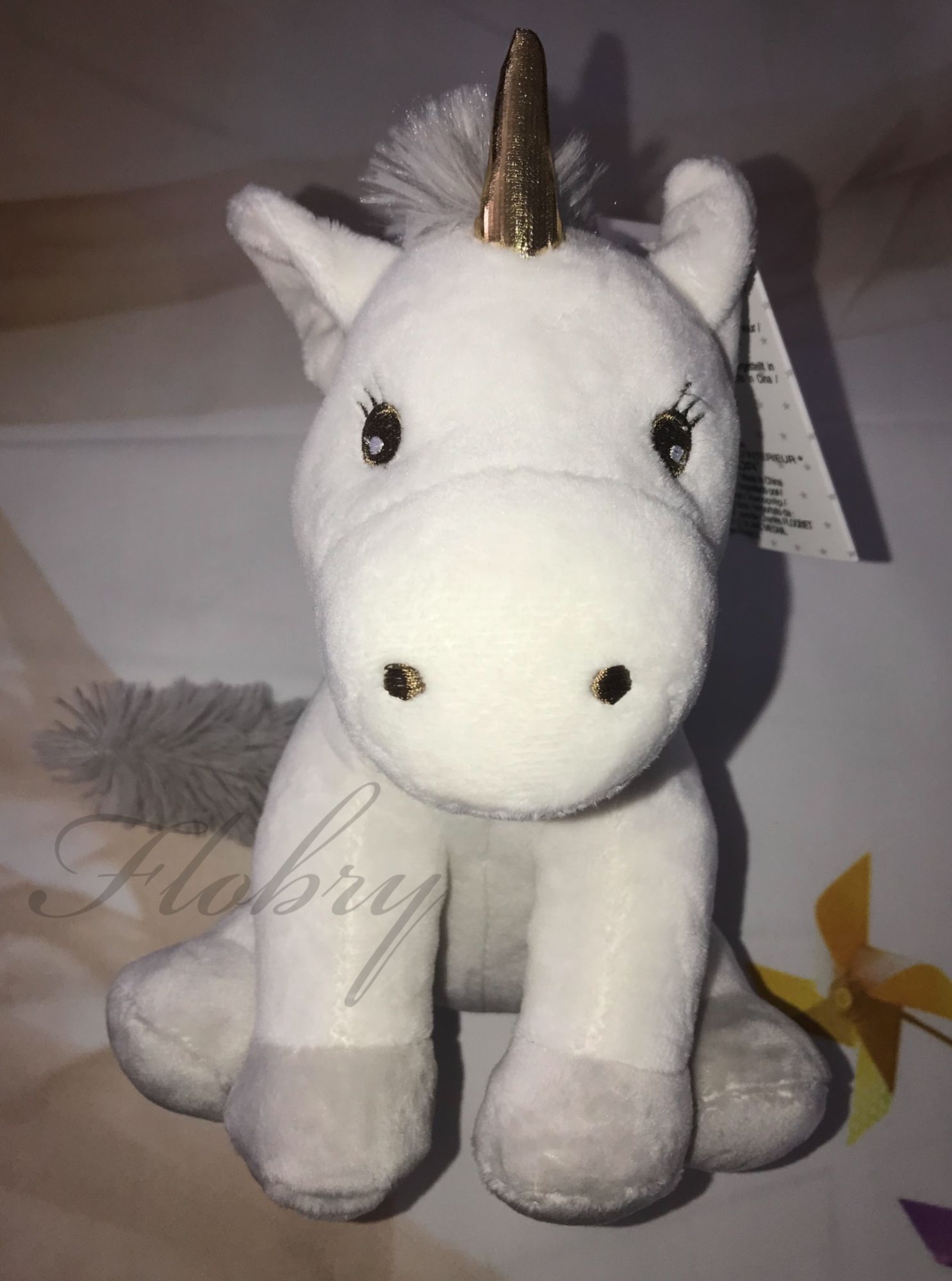 Doudou Licorne Bébé - Enfant, Licorne Blanche