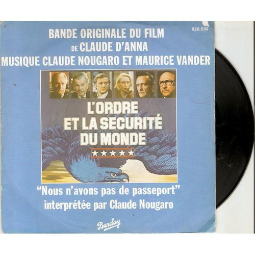 Bande Originale Du Film De Claude Anna " L'ordre Et La Sécurité Du Monde