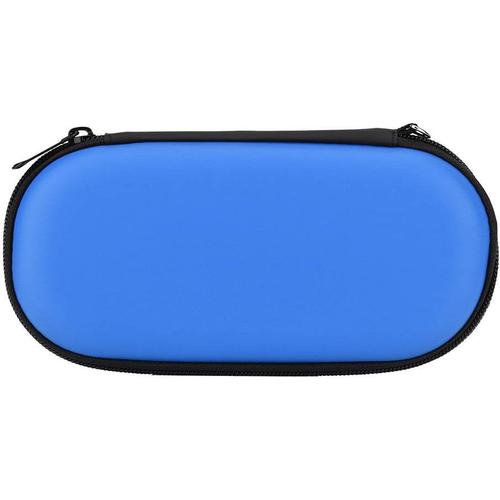 Étui Rigide De Protection, Sac De Voyage Imperméable Et Résistant Aux Chocs Avec Poche Type Filet Pour Sony Ps Vita (Bleu)