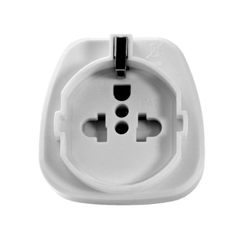 Adaptateur Prise Anglaise France vers GB, 13 Ampères max, Couleur blanche