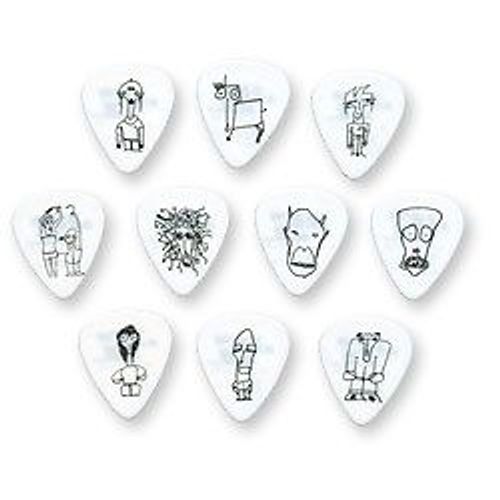 10 Médiators Joe Satriani Durs Blancs - Planet Waves