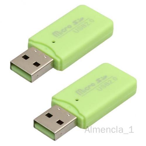 Almencla 2 Lecteurs De Cartes Externes Mini USB 2.0 Pour Carte TF Pour PC Lecteur MP3 MP4