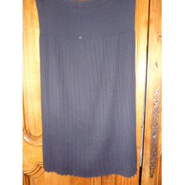 Jupe Bleu Marine Plis Permanents :50% Coton Et 50% Polyamide.Taille 50 Doublée Polyester.