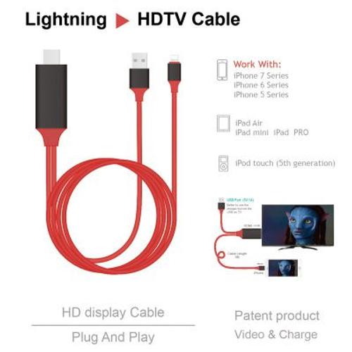 Câble Pour La Foudre à HDMI Adaptateur USB Câble HDMI 1080 P Audio adaptateur Smart Converter Câble pour iPhone 8 7 6 Plus 5