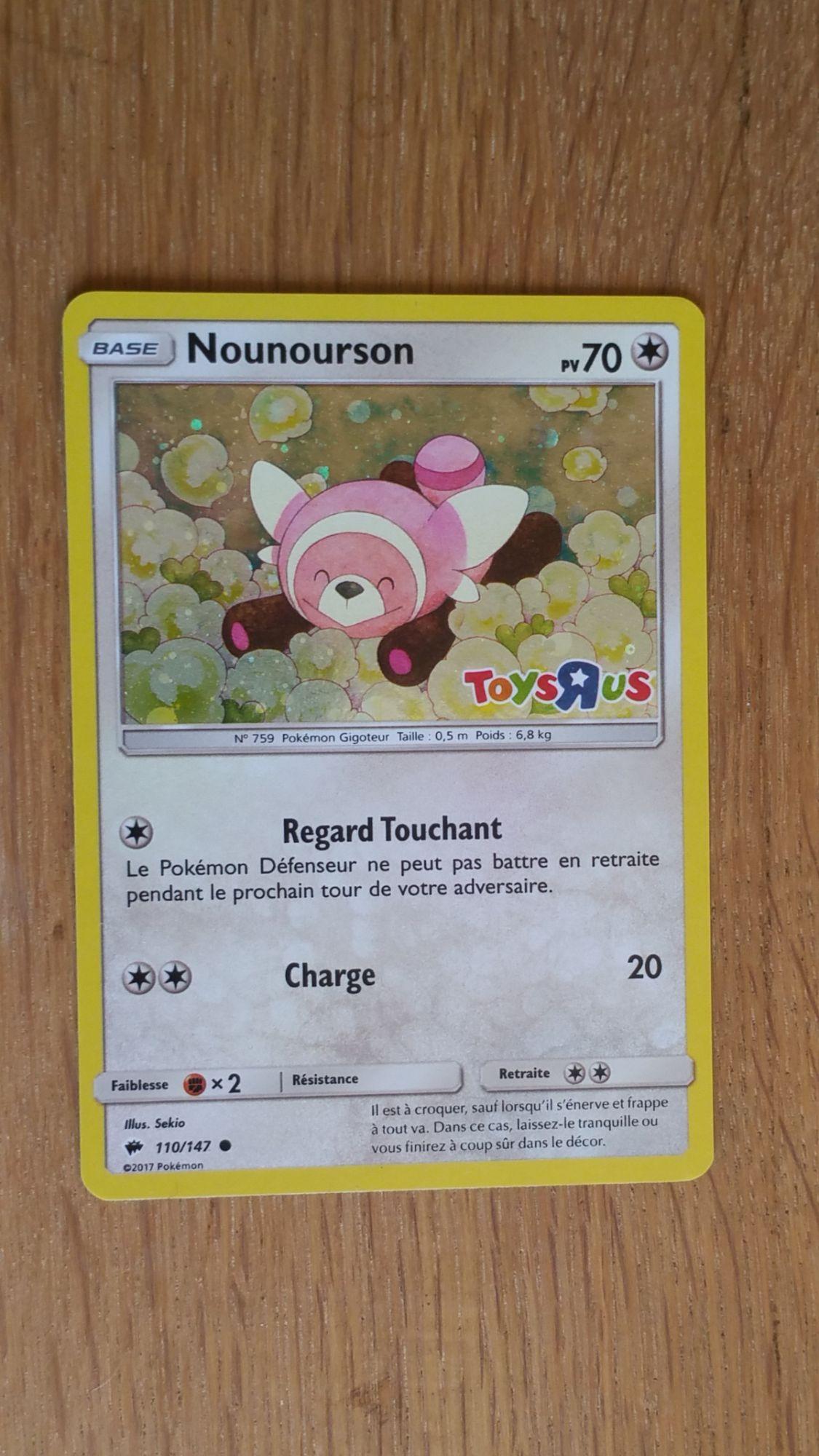 Carte Pokemon Nounourson 110 147 Holo Carte Pokemon Edition Limitee Toysrus Rakuten