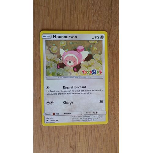Carte Pokemon Nounourson 110/147 Holo Carte Pokemon Edition Limitée Toysrus