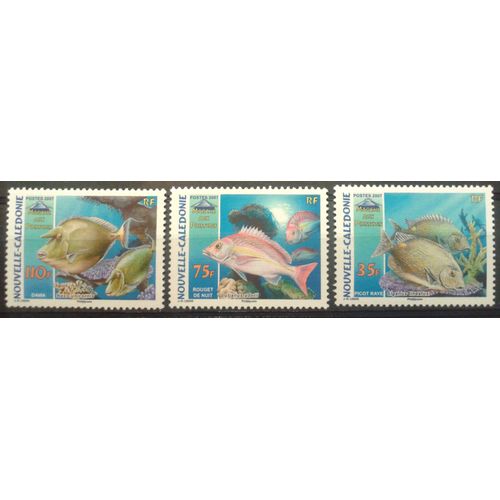 Lot 3 Timbres France Nouvelle-Calédonie 2007 Yvert Et Tellier N°998, 999 Et 1000 Marché Aux Poissons Neufs**