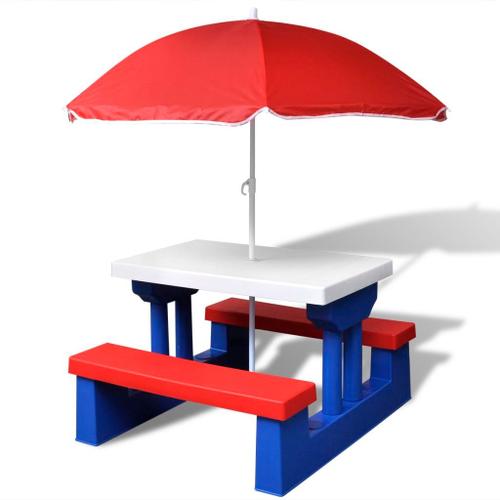 Table De Pique-Nique Pour Enfants Avec Parasol