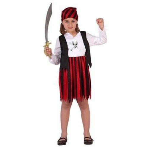 Déguisement Pirate Rouge Et Noir Fille
