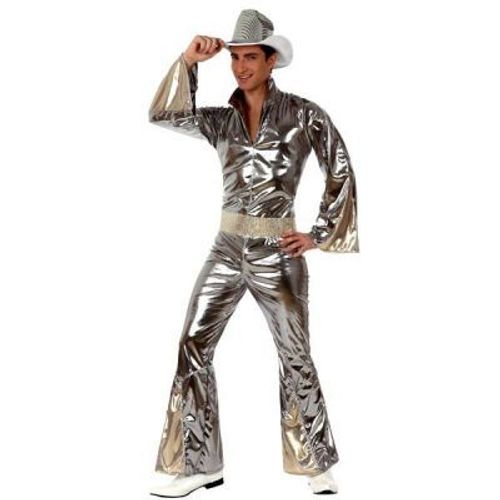 Déguisement Disco Homme Argent Xl