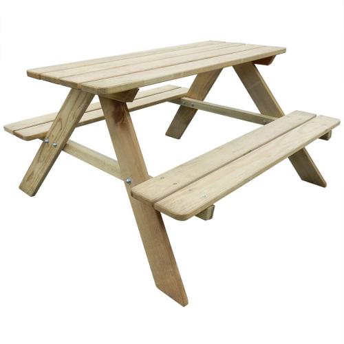 Table De Pique-Nique Pour Enfants 89 X 89,6 X 50,8 Cm Pinède