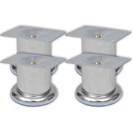 Pieds Ronds De Canapé 4 Pcs Chrome 60 Mm