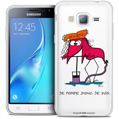 Caseink - Caseink Coque Housse Etui Pour Samsung Galaxy J3 2016 (J320) [Licence Officielle Collector Les Shadoks® Design Donc Je Suis - Souple - Ultra Fin - Imprimé En France]